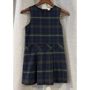 Vintage Plaid School Uniform Dress Size 6X‎